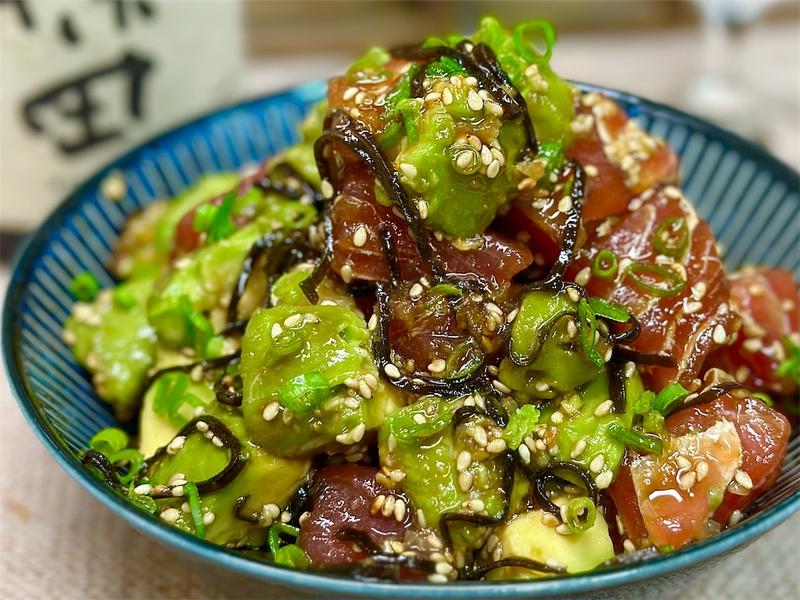 【レシピ】マグロとアボカドのやみつき塩昆布和え