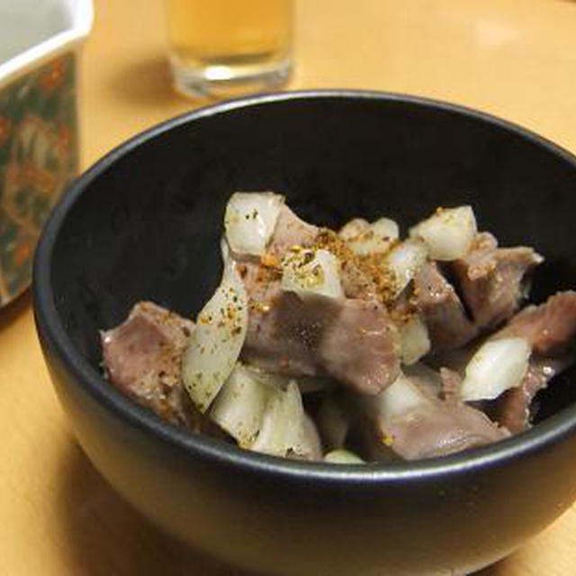 砂肝と新玉ねぎのポン酢和え