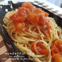 ルクエ de 簡単すぎるフレッシュトマトのアンチョビ風パスタ