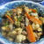「キノコとネギの中華風炒り豆腐」