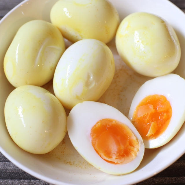 【簡単！作り置き】子どもが喜ぶ♪カレー風味味玉