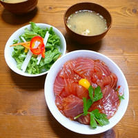 『リードクッキングペーパーでドリップ切り まぐろ漬け丼』