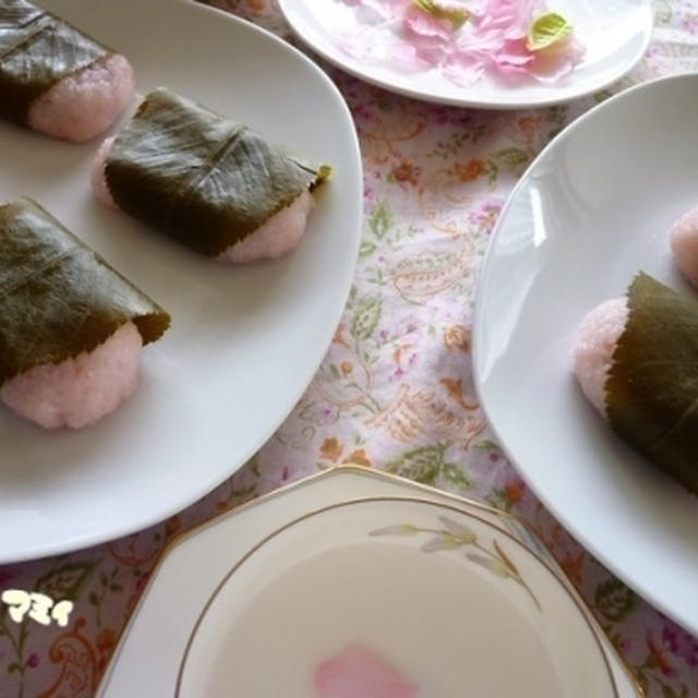 私でも出来ました！桜餅こんなに簡単に！