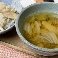 白だし仕立ての割烹白菜漬を使っておすいもの