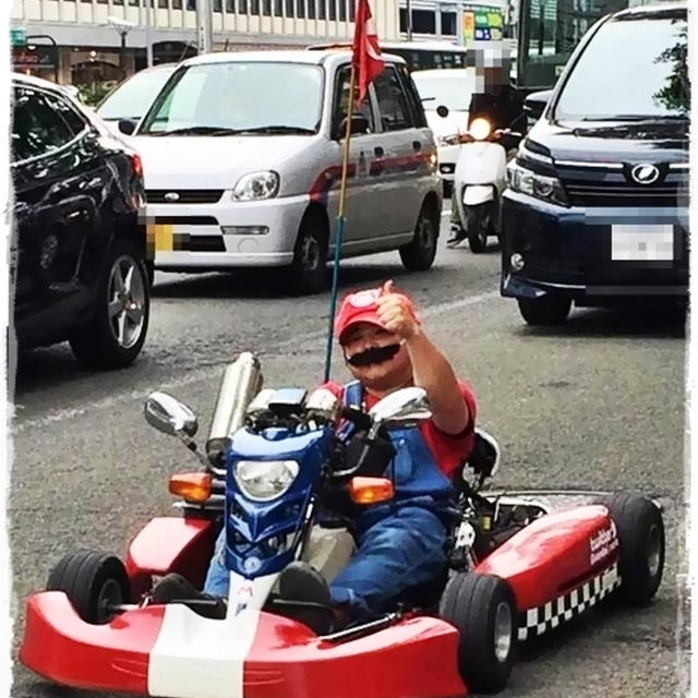 ■街中でリアル『マリオカート』に遭遇した～!! ΣΣ(ﾟдﾟlll) ＆ 藤崎ビアガーデン■