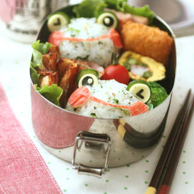 かえるっぴ弁当。と止まらな好奇心。