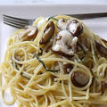 木の子と大葉のにんにくパスタ