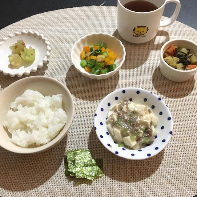 【離乳食完了機】牛そぼろのあんかけ豆腐&帆立炒め&さつまいものひじき煮