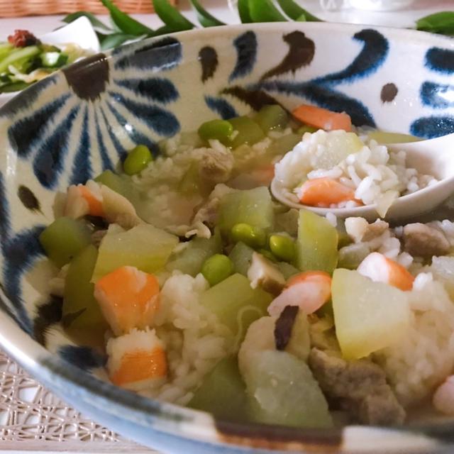 香港の夏スープご飯 食べる冬瓜スープご飯（レシピ）