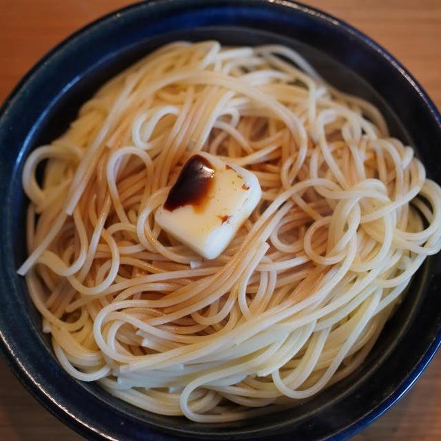 発酵バターと溜まり醤油のスパゲッティ