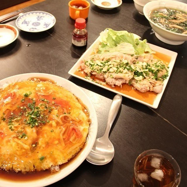 疲れた時のかに玉丼。