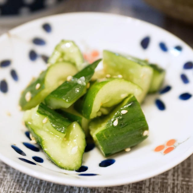 ポリポリおつまみきゅうり｜ごま油の風味で箸が止まらない！｜もう一品簡単おかず