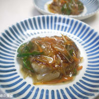 豆腐ハンバーグを野菜餡掛けで