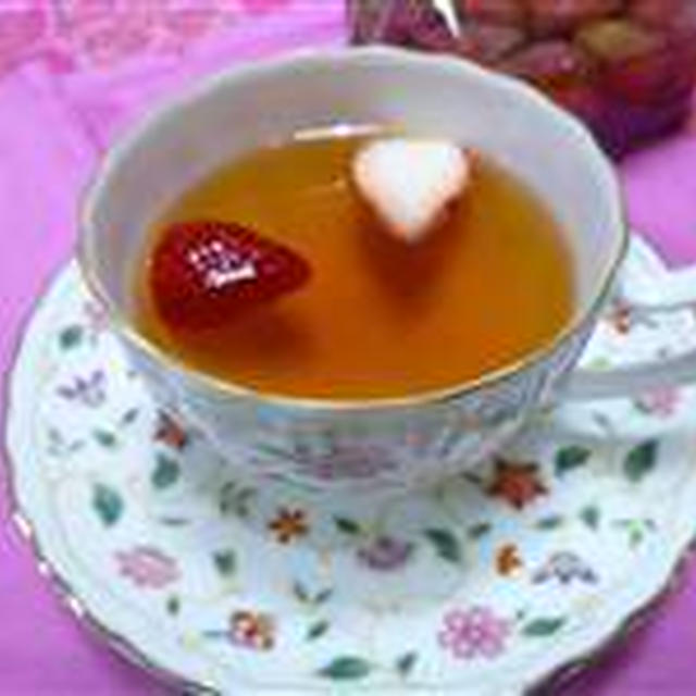 自家製苺のフルブラ紅茶☆