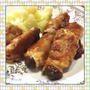 スライスチェダーチーズと野菜の豚肉巻き照焼き