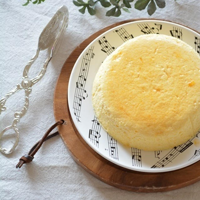 スフレチーズケーキでおうちカフェ