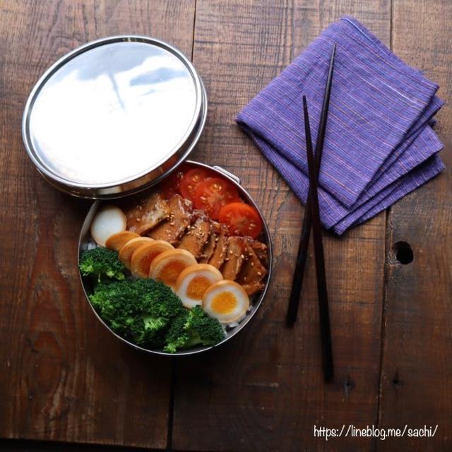 パパの＊チャーシュー丼弁当♡【#お弁当#丸弁#のっけ弁】