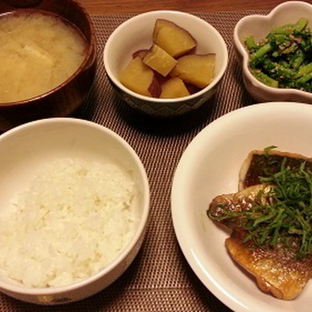 鯵の蒲焼きの献立と息子の成長