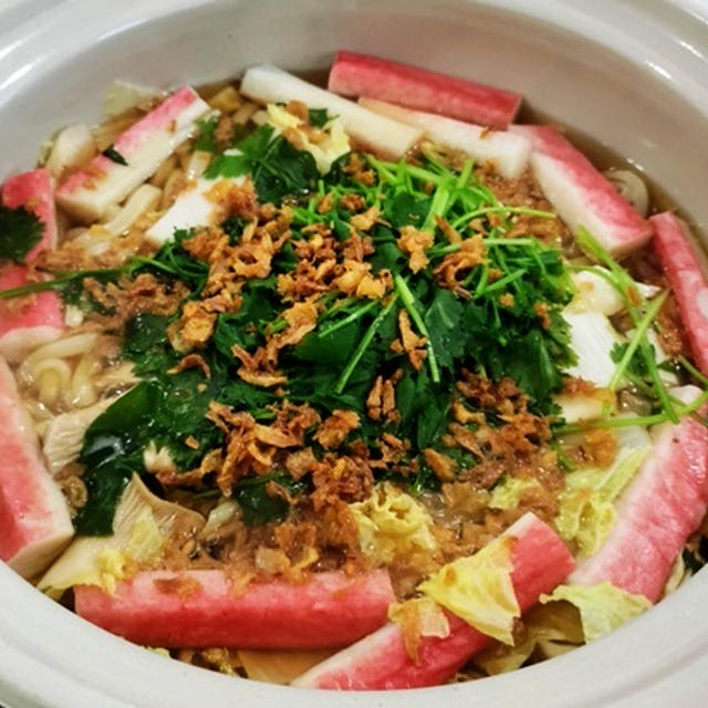 初物アメリカンチェリー ～ かにかまうどんすき