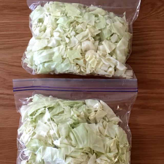ストレス発散がてらに作る 冷凍カット野菜。