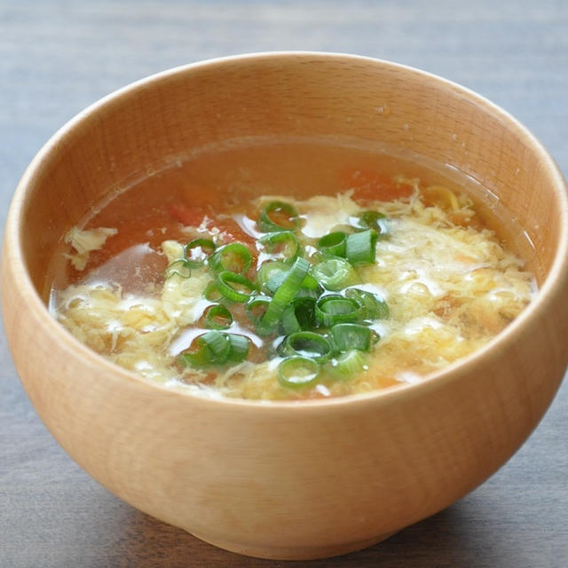 【40円/節約レシピ】トマトとたまごのふんわりスープ