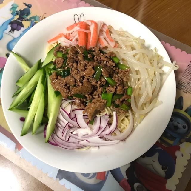 【夏ごはん】アレンジ楽チン☆ひき肉の醤油だれ☆野菜たっぷり中華和え麺