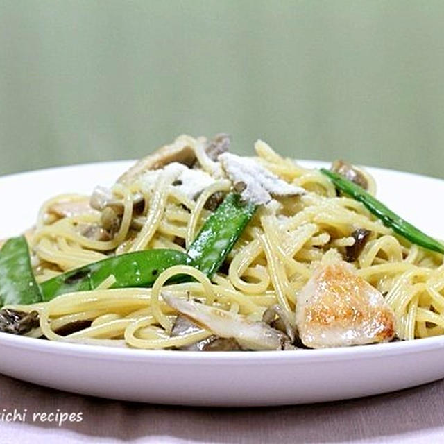 濃厚だけどあっさり「鶏ささみ肉と絹さやのクリームパスタ」＆「残ったささ身肉でカレー風味カツレツ」