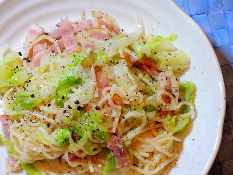 いただいた春キャベツとベーコンで☆美味しいパスタ～♡