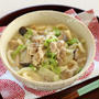 白だしで簡単♪豚肉と白菜の豆乳うどん