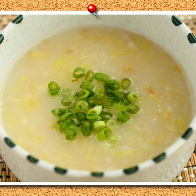 米粉でとろみ♪ネギと生姜の簡単中華スープ。