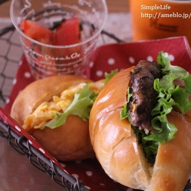 今朝の朝ごはん☆ﾊﾝﾊﾞｰｸﾞｻﾝﾄﾞと頭痛と色々～
