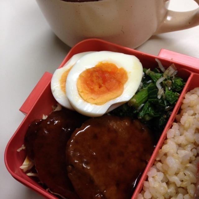 レトルトハンバーグお弁当♪