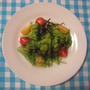 生野菜と海苔のサラダ 醤油風味のリンゴ酢ドレッシング★美味しかったハンバーグ
