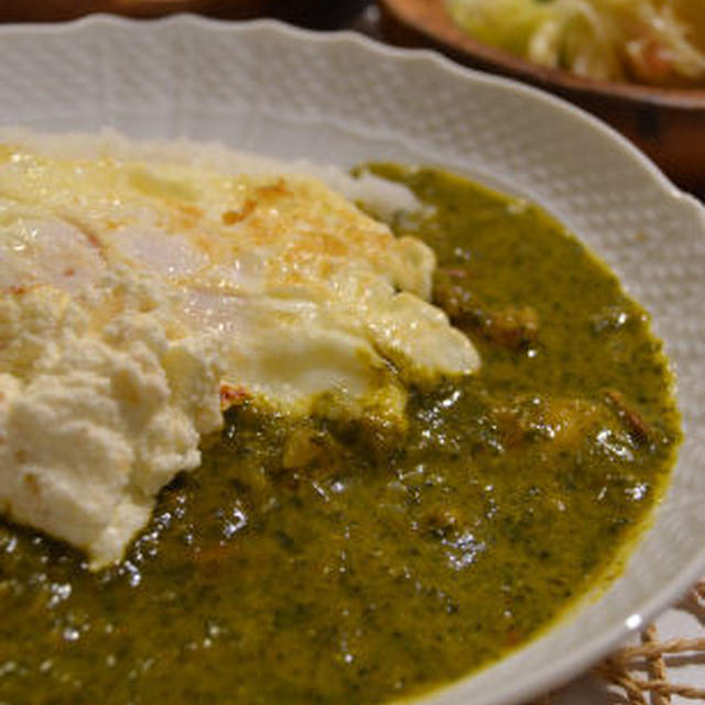 ♪★ほうれん草とチキンのカレー★残暑お見舞いカレー♪