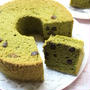 抹茶と小豆のシフォンケーキ♪