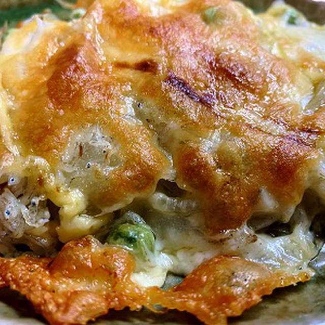 玉ねぎとシラスのチーズ焼き＆唐辛子を干して♪