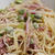 そら豆とベーコンのパスタ　もやしとニラと豚小間炒め　新じゃがとベーコンロースト　サラダ
