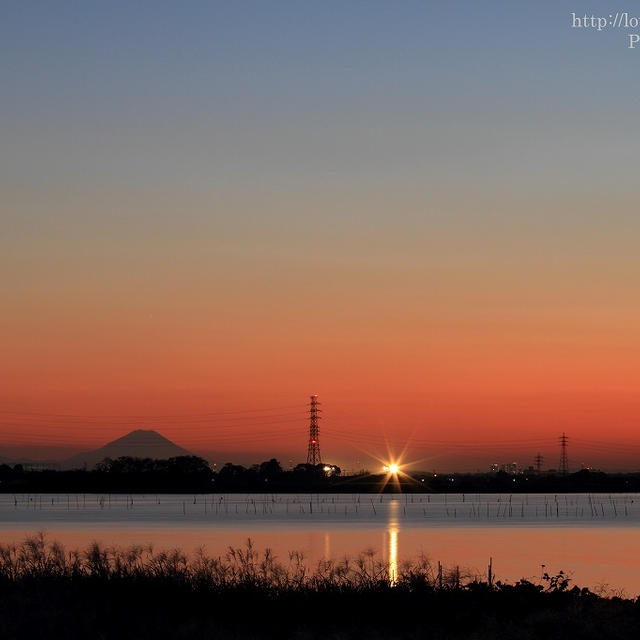 牛久沼の夕景