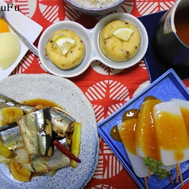 たまには秋刀魚の中華風煮込みの晩ご飯♪