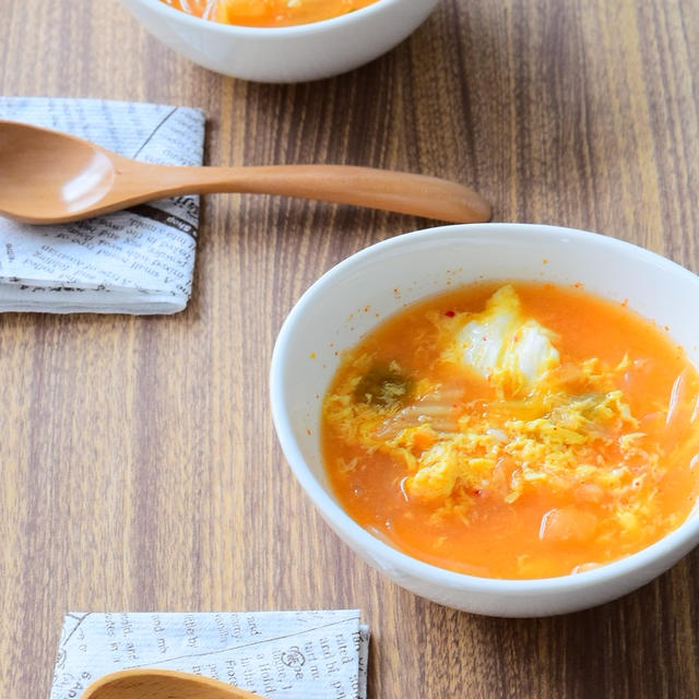 春雨のキムチ味噌スープのレシピ