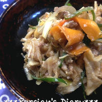 しょうゆ麹de切り干しと豚肉の炒め煮♪
