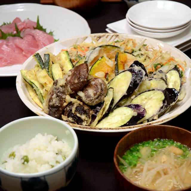 天ぷらや豆ごはんなど