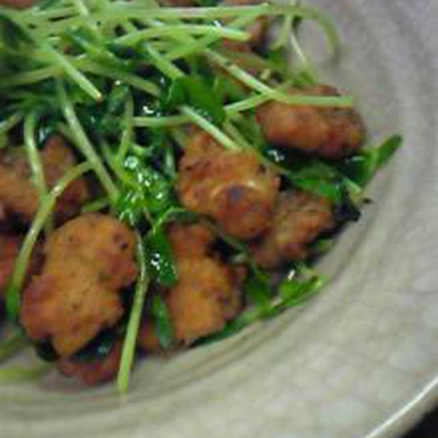 鶏なんこつ唐揚げ★豆苗