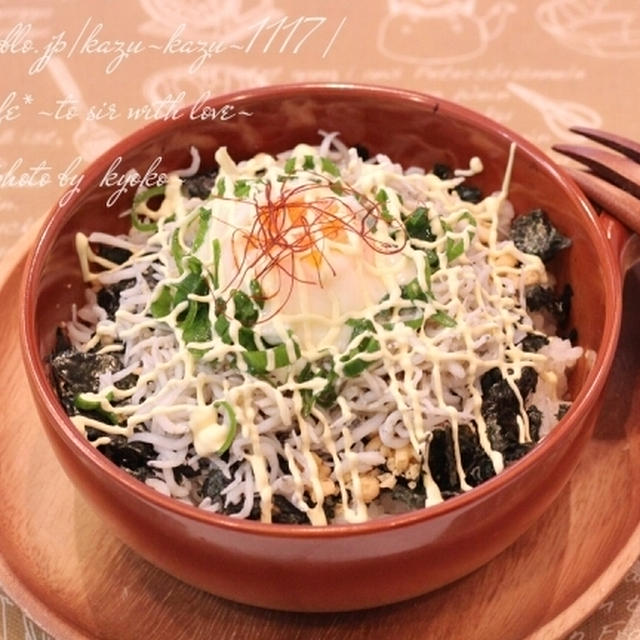 朝カフェ☆かりかりしらすご飯