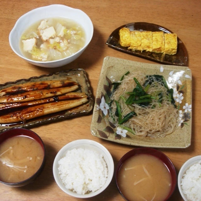 昨夜は白菜と厚揚げのそぼろ煮など～