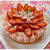 誕生日に・・桜苺ケーキと春ちらし　菜の花と桜の塩漬けが美味しいです