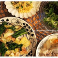 菜の花とキャベツの炒め物とブラパラと。