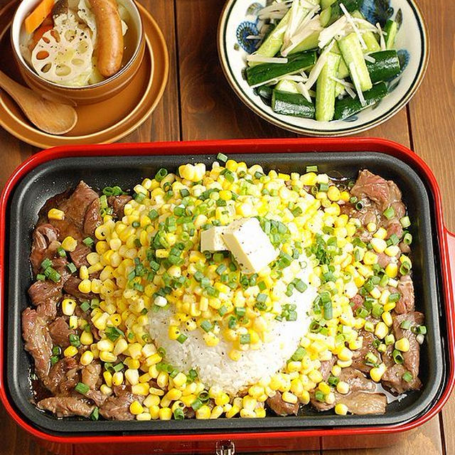 特売ビーフでペッパーランチ風の夕食でした～【撮影ＮＧ】
