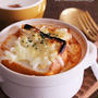 スープの次の日は＊ぽかぽかあったか朝ごはん♡食パン入りのトマトグラタンスープ♡