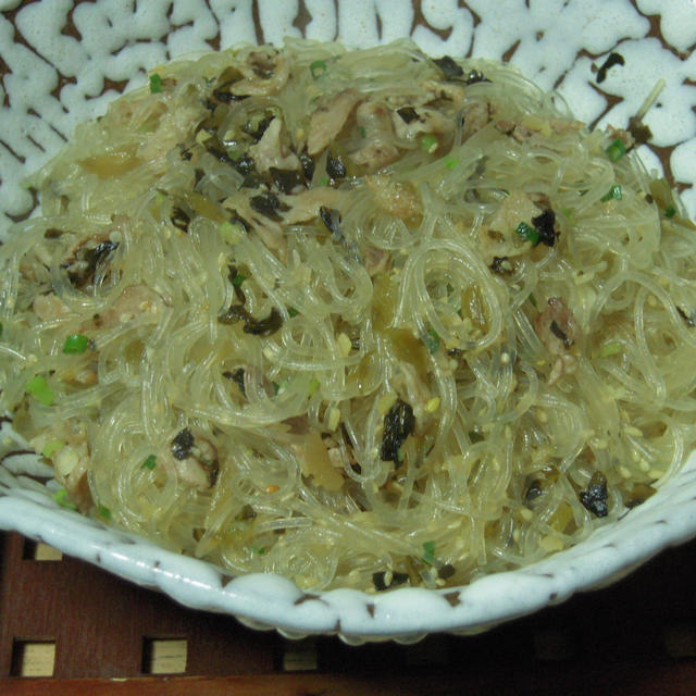 春雨と高菜の炒め物